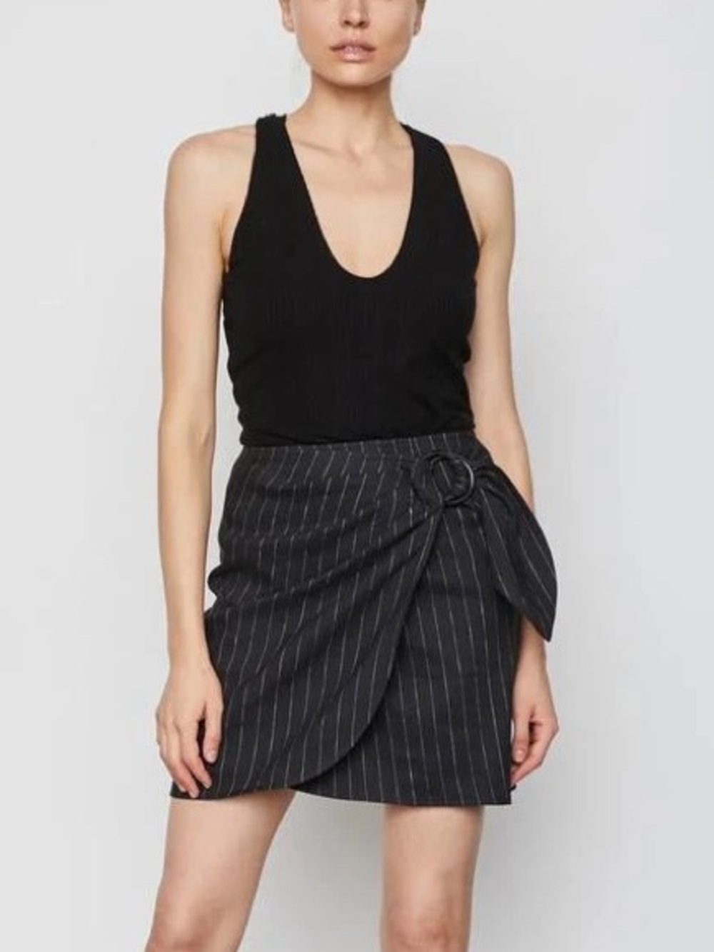 NEW w/Tags REVOLVE Bailey 44 Flory Skirt in Black Pinstripe Size XS